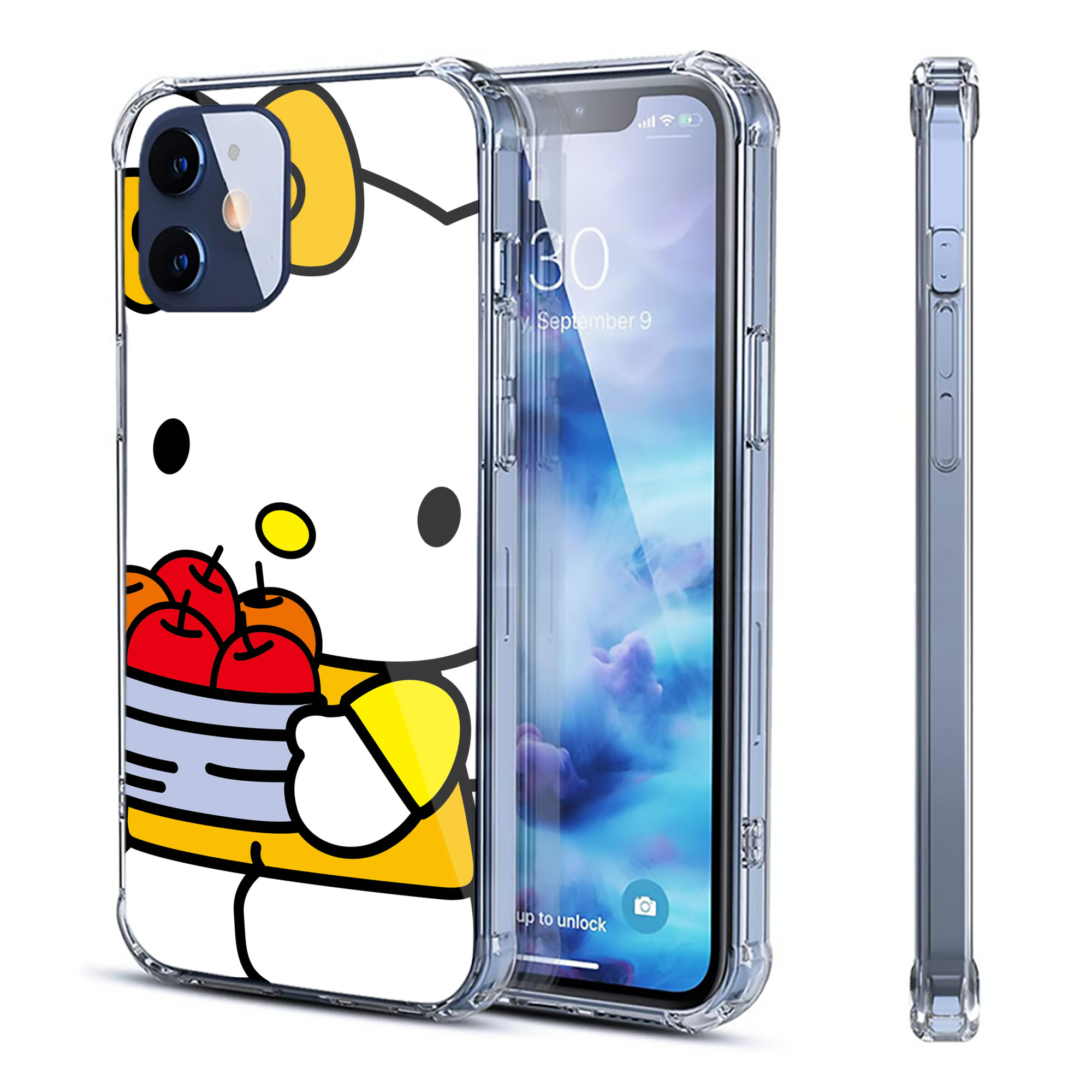 （画像用） Hello Kitty ハローキティ 【iPhone 12シリーズ対応】透明スマホケース（クリアソフトケース）